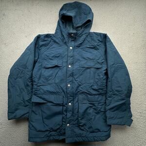 Vintage LL Bean Baxter State Parka Jacket Coat Womens Medium Hooded Navy Puffer